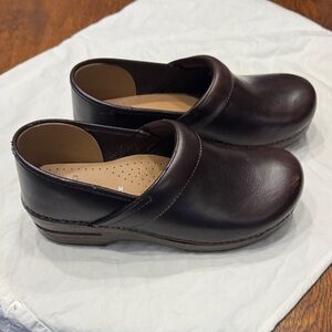 Dansko Dark Brown Leather Clogs